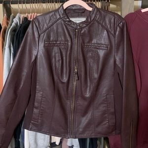 Bass faux leather jacket